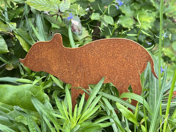Grote foto tuinsteker varken big roestig metaal sv331a tuin en terras tuindecoratie