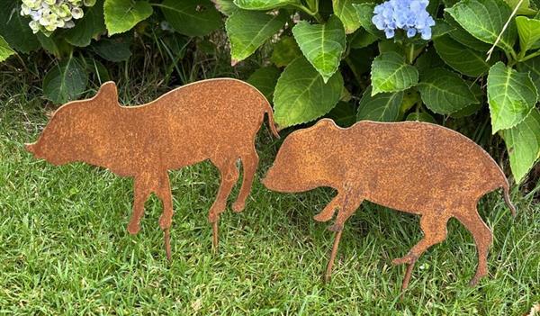 Grote foto tuinsteker varken big roestig metaal sv331b tuin en terras tuindecoratie