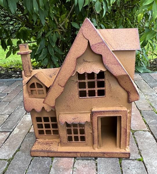 Grote foto huis winkel kerst roestig metaal hm655 huis en inrichting woningdecoratie