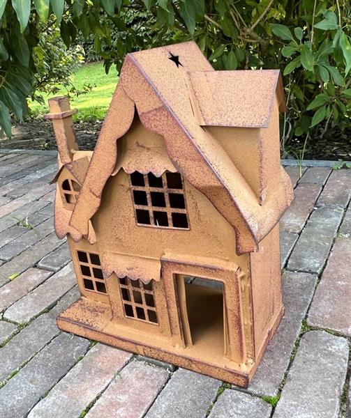 Grote foto huis winkel kerst roestig metaal hm655 huis en inrichting woningdecoratie