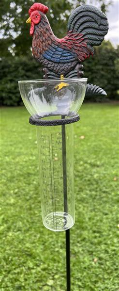Grote foto regenmeter haan gietijzer gekleurd rm139 tuin en terras tuindecoratie