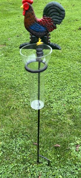 Grote foto regenmeter haan gietijzer gekleurd rm139 tuin en terras tuindecoratie