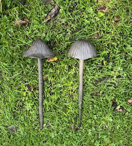 Grote foto tuinsteker paddenstoel gietijzer l pg540b tuin en terras tuindecoratie