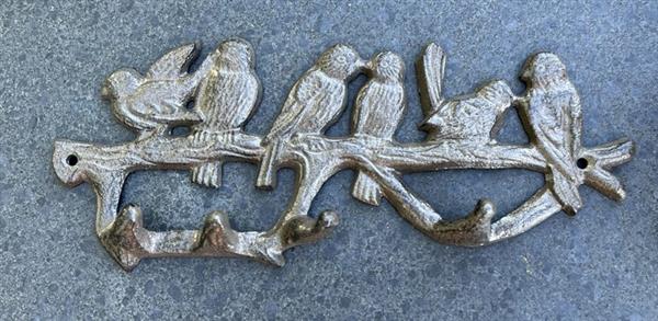 Grote foto kapstokhaak vogels met 4 haken gietijzer huis en inrichting woningdecoratie