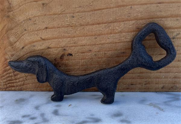 Grote foto flesopener teckel hond gietijzer 6y4567 huis en inrichting keukenbenodigdheden