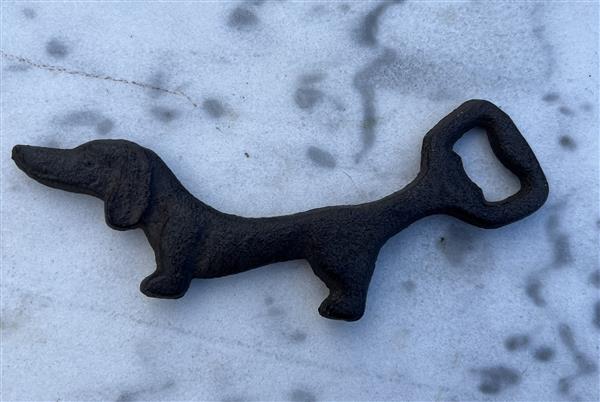 Grote foto flesopener teckel hond gietijzer 6y4567 huis en inrichting keukenbenodigdheden