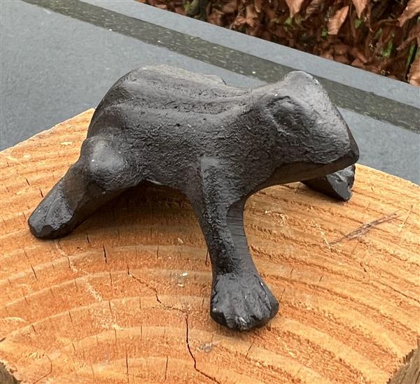 Grote foto kikker gietijzer donkerbruin kg335 tuin en terras tuindecoratie