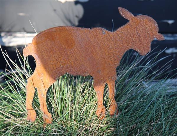 Grote foto tuinsteker schaap lam roestig metaal ls357a tuin en terras tuindecoratie