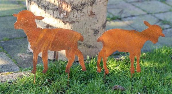 Grote foto tuinsteker schaap lam roestig metaal ls357b tuin en terras tuindecoratie