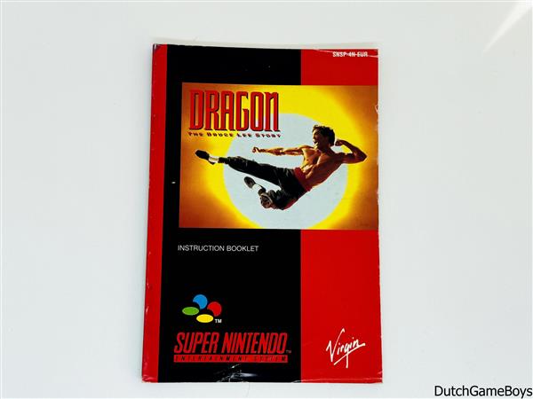 Grote foto super nintendo snes dragon the bruce lee story eur manual spelcomputers games overige nintendo games