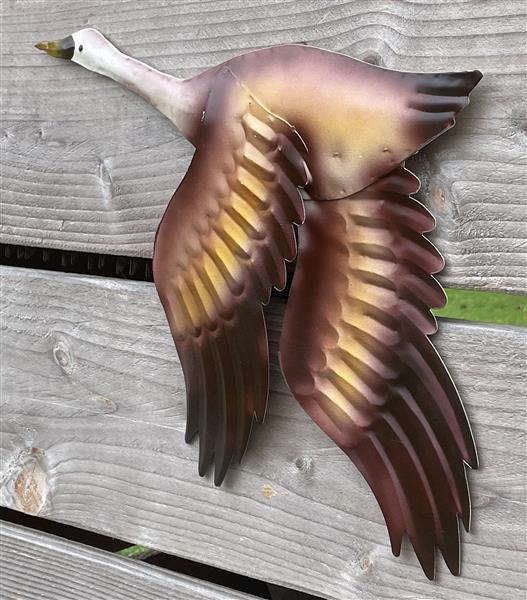 Grote foto gans wanddecoratie metaal mg560 tuin en terras tuindecoratie