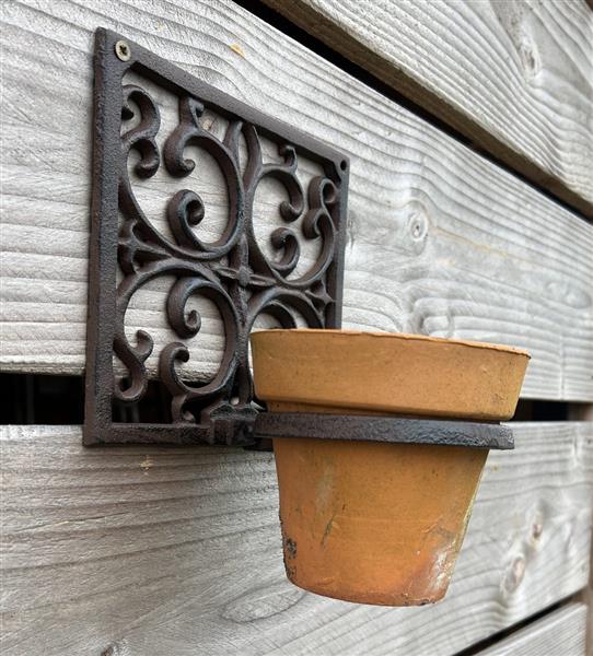 Grote foto bloempothouder voor aan de muur gietijzer bph14 tuin en terras tuindecoratie