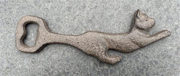 Grote foto flesopener poes kat gietijzer 6y5289 huis en inrichting keukenbenodigdheden