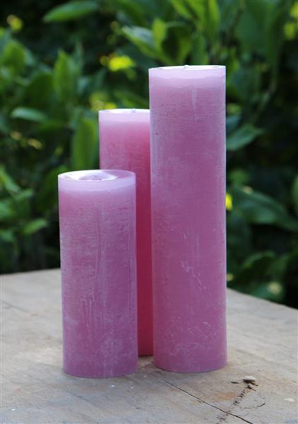 Grote foto krulkaarsen bika kaarsen set van 3 oud roze 333158 huis en inrichting woningdecoratie