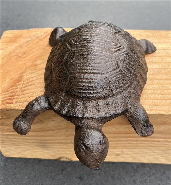 Grote foto dierenbeeld schildpad gietijzer groot sg315 tuin en terras tuindecoratie