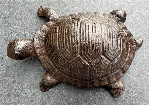 Grote foto dierenbeeld schildpad gietijzer groot sg315 tuin en terras tuindecoratie