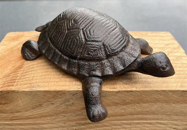 Grote foto dierenbeeld schildpad gietijzer groot sg315 tuin en terras tuindecoratie