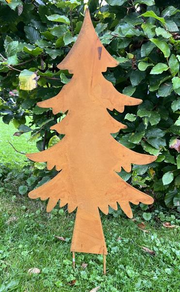 Grote foto tuinsteker kerstboom spar roestig metaal sb407 tuin en terras tuindecoratie