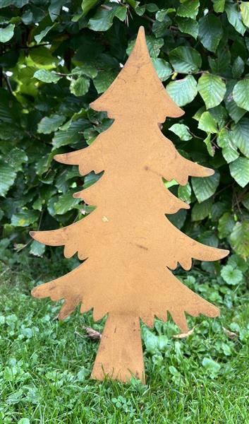 Grote foto tuinsteker kerstboom spar roestig metaal sb307 tuin en terras tuindecoratie