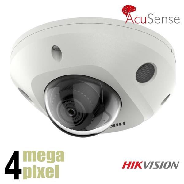 Grote foto hikvision 4mp acusense ip camera 2.8mm 30m nachtzicht darkfighter microfoon 2cd2546g2 is audio tv en foto videobewakingsapparatuur