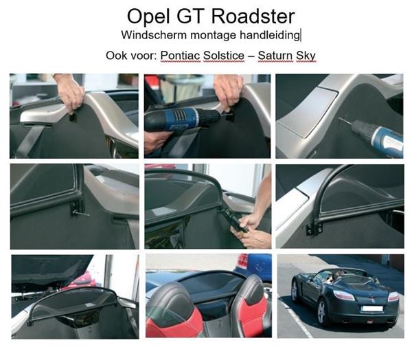 Grote foto windscherm opel gt roadster pontiac solstice saturn sky auto onderdelen overige auto onderdelen
