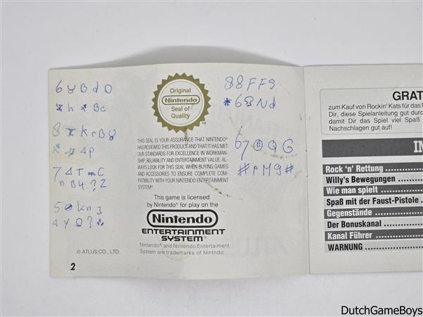 Grote foto nintendo nes rockin kats noe manual spelcomputers games overige nintendo games