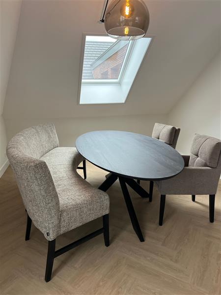 Grote foto moderne ovale eetkamerbank 160cm huis en inrichting bankstellen