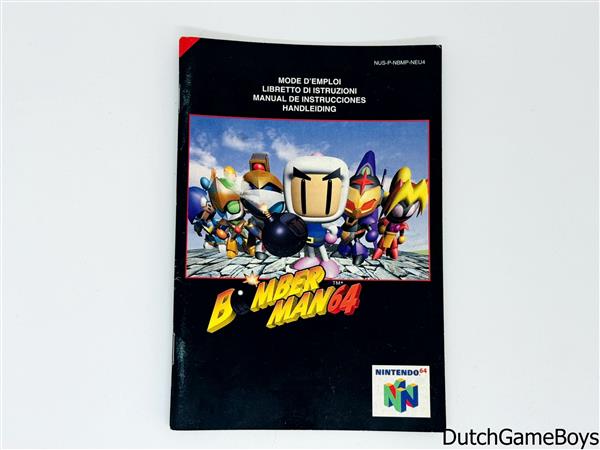 Grote foto nintendo 64 n64 bomberman 64 neu4 manual spelcomputers games overige nintendo games