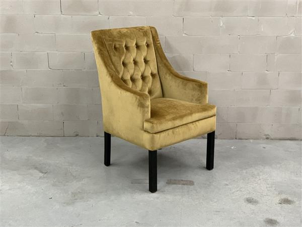 Grote foto klassieke velours eetkamerstoel huis en inrichting stoelen