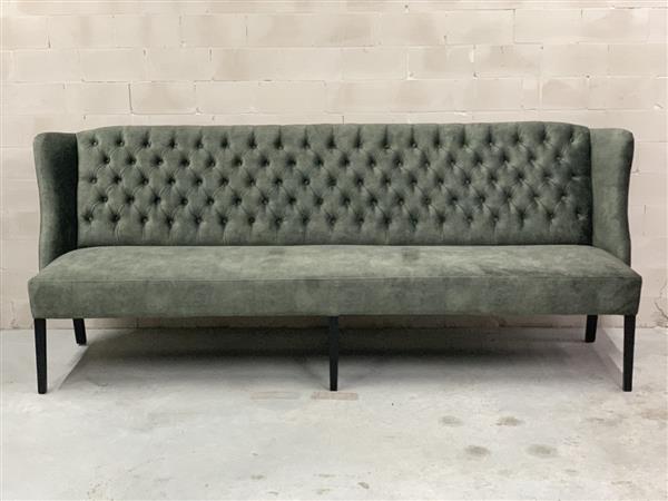 Grote foto zeer luxe klassieke eetkamerbank met capitons 160cm huis en inrichting bankstellen