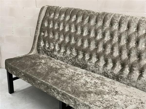 Grote foto luxe eetkamerbank met capitons 160cm huis en inrichting bankstellen