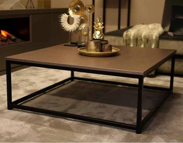 Grote foto salontafel op maat thompson puuur 100x100cm mdf mat huis en inrichting eettafels