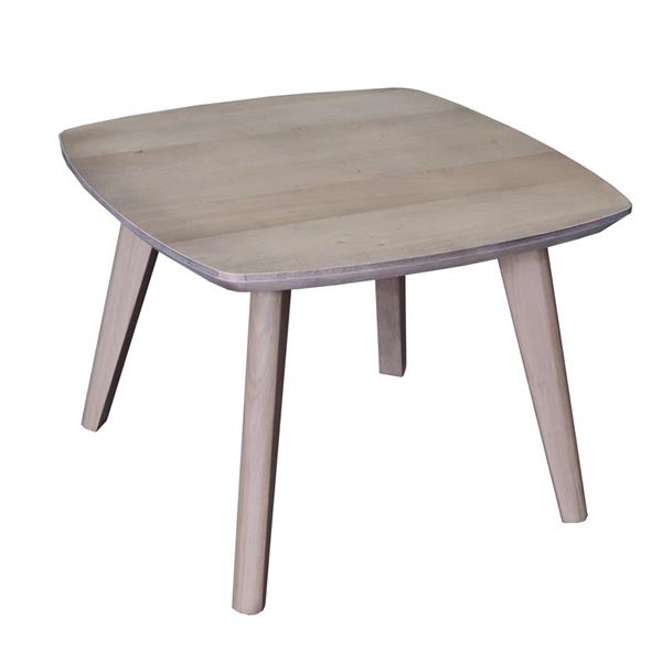 Grote foto eikenhouten hoektafel 40x40x39cmh metaal huis en inrichting eettafels