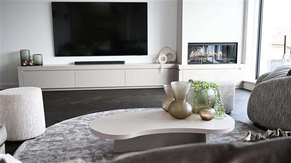 Grote foto organische salontafel puuur 120x60cm mdf mat huis en inrichting eettafels