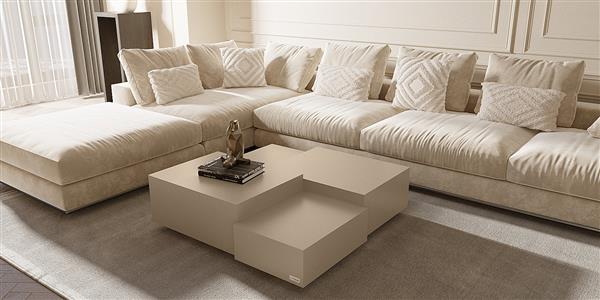 Grote foto vierkante salontafel puuur 100x100cm mdf mat huis en inrichting eettafels