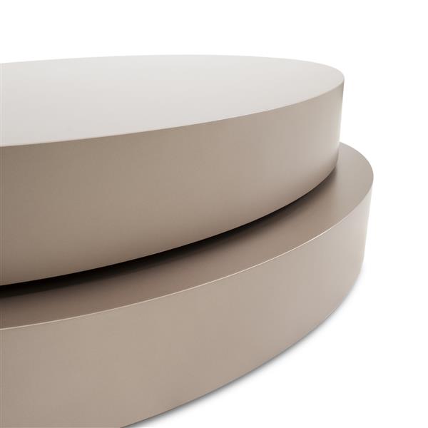 Grote foto ovale salontafel puuur 100x50cm mdf mat huis en inrichting eettafels