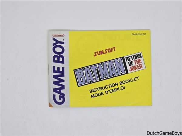 Grote foto gameboy classic batman return of the joker fah manual spelcomputers games overige nintendo games
