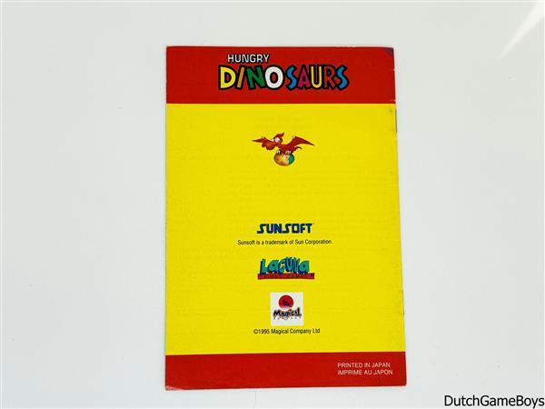 Grote foto super nintendo snes hungry dinosaurs eur manual spelcomputers games overige nintendo games