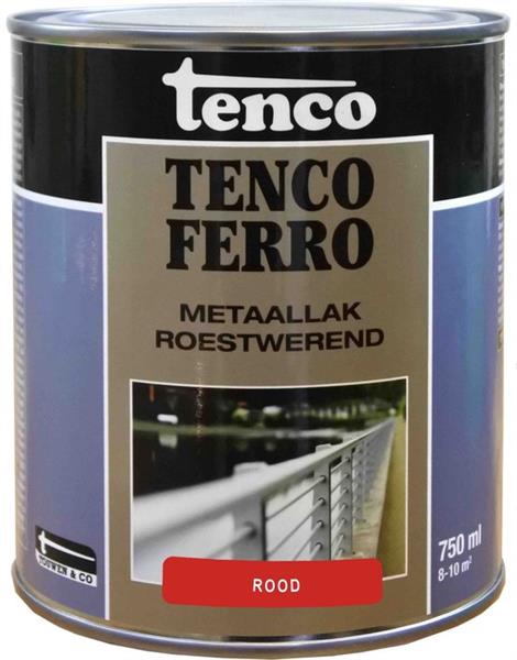 Grote foto tenco ferro metaallak 750ml rood doe het zelf en verbouw verven en sierpleisters