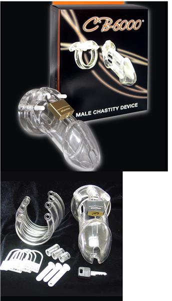 Grote foto . chastity cage transparant model cbt 6000of 6000s erotiek sm artikelen