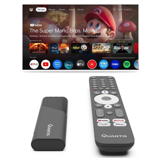 Grote foto quantis qe600 googletv 4k 32gb met chromecast hdmi stick telecommunicatie zenders en ontvangers