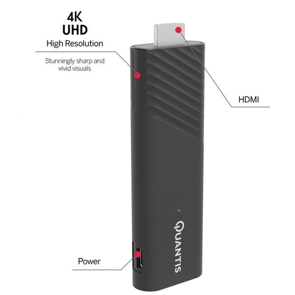 Grote foto quantis qe600 googletv 4k 32gb met chromecast hdmi stick telecommunicatie zenders en ontvangers