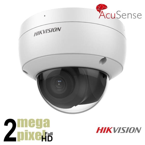 Grote foto hikvision full hd acusense ip camera 2.8mm 30m nachtzicht darkfighter microfoon 2cd2126g2 audio tv en foto videobewakingsapparatuur