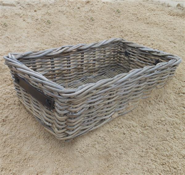 Grote foto grote lage rechthoekige mand riet huis en inrichting schalen en manden