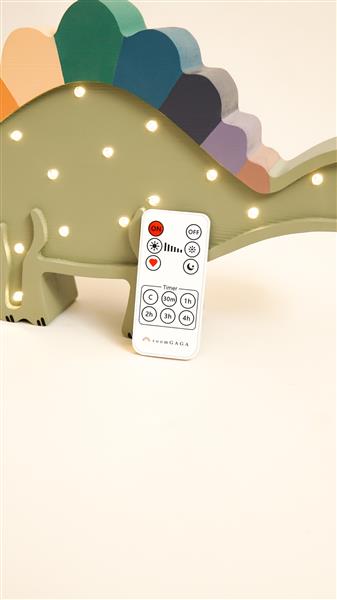 Grote foto houten decoratieve lamp dino stegosaurus groen 2xaa batterijen zonder dimfunctie of afstandsbed kinderen en baby complete kinderkamers