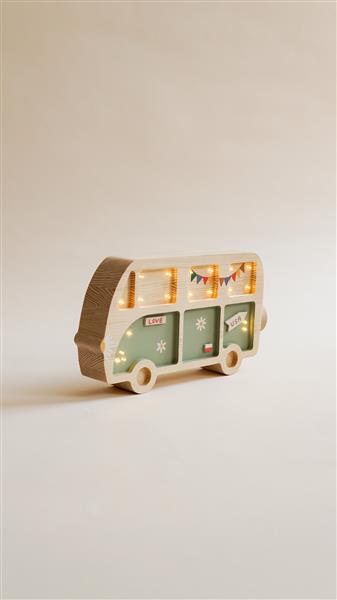 Grote foto houten decoratieve lamp hippie van groen 2xaa batterijen zonder dimfunctie of afstandsbediening kinderen en baby complete kinderkamers