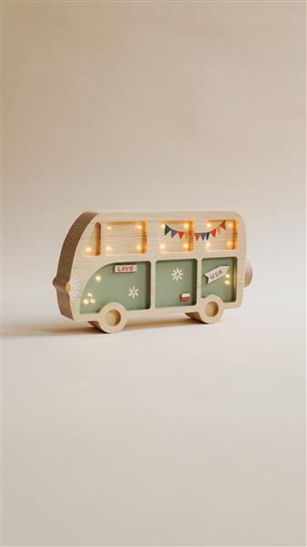 Grote foto houten decoratieve lamp hippie van groen 2xaa batterijen zonder dimfunctie of afstandsbediening kinderen en baby complete kinderkamers