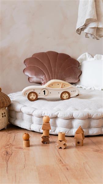 Grote foto houten decoratieve lamp auto cream 2xaa batterijen zonder dimfunctie of afstandsbediening kinderen en baby complete kinderkamers