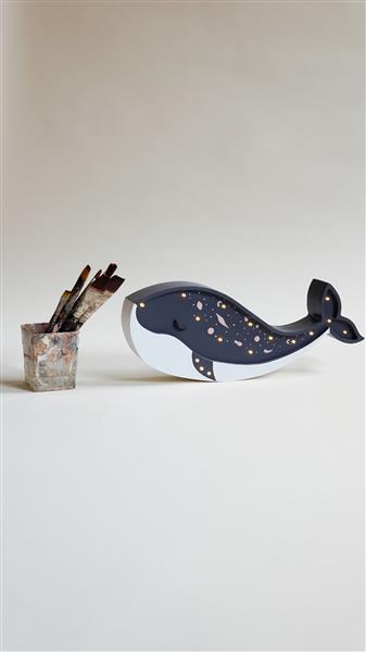 Grote foto houten decoratieve lamp walvis navy 2xaa batterijen zonder dimfunctie of afstandsbediening kinderen en baby complete kinderkamers