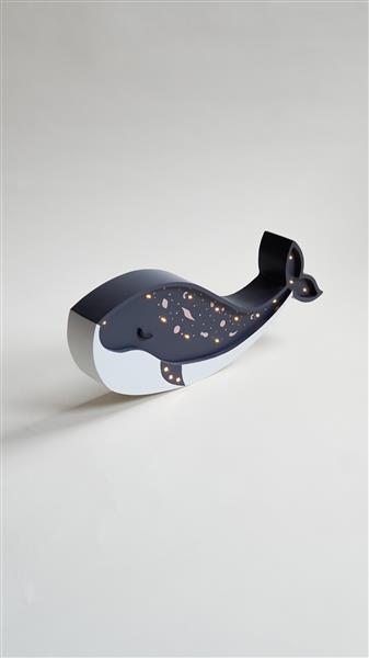 Grote foto houten decoratieve lamp walvis navy 2xaa batterijen zonder dimfunctie of afstandsbediening kinderen en baby complete kinderkamers